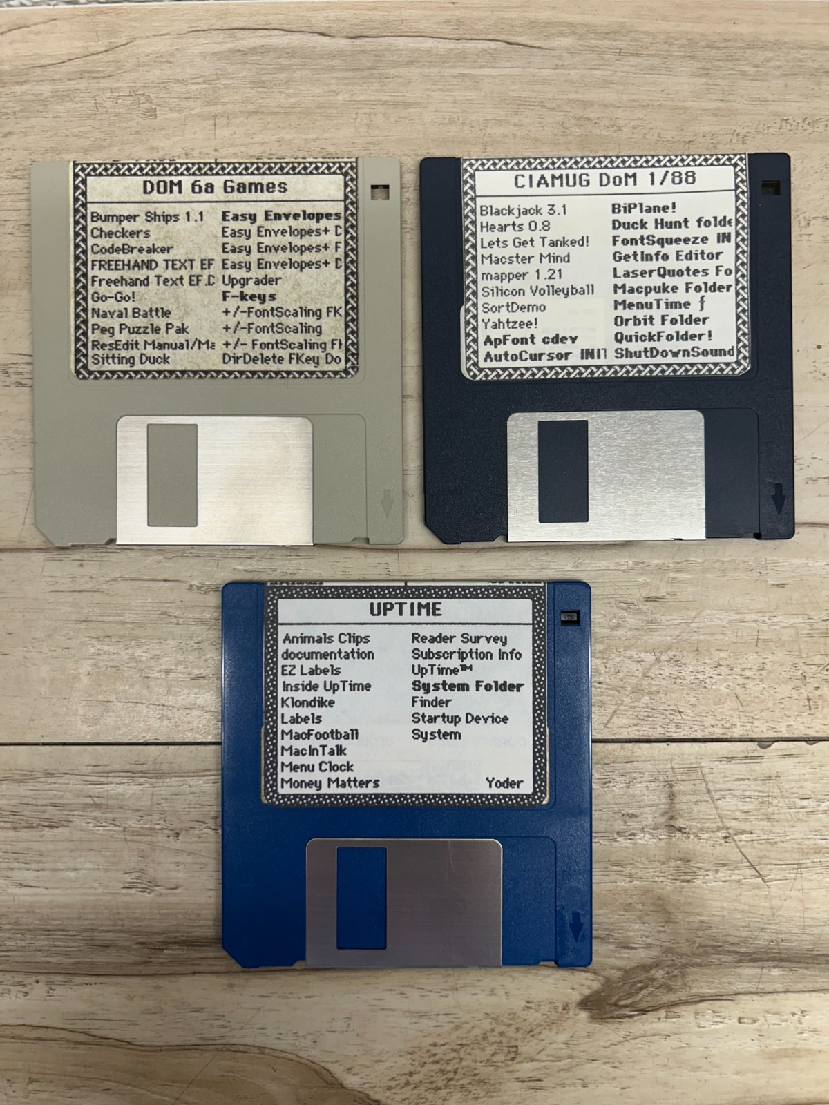 Vtg 1988-89 Collection Of Games And Software For Mac 3.5" Floppy Disc Set Of 3
