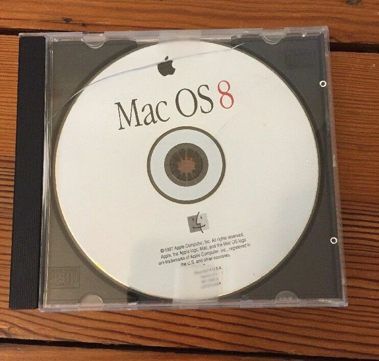 Vintage 1997 Mac OS 8 v8.0 Macintosh Software Install Disc CD