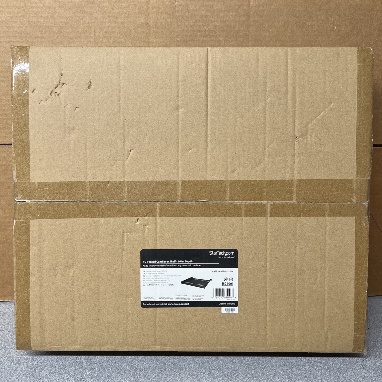 Star Tech 1U Server Rack Shelf Universal Vented Rack Mount Cantilever Tray