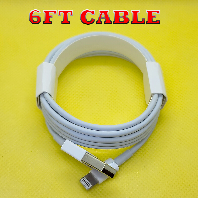 12W USB Power Adapter Charger for iphone 6 7 8 X SE Pro iPad 2 3 4 Air 6FT Cable