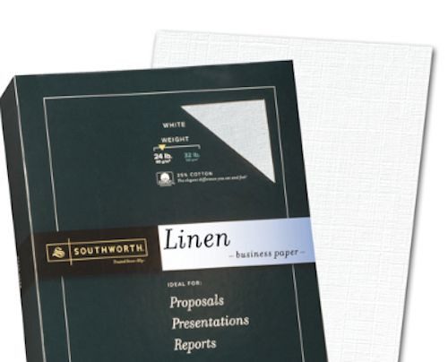 INVITATION RESUME 25% COTTON PRINTER PAPER, 24 LB, WHITE 50 SHEETS