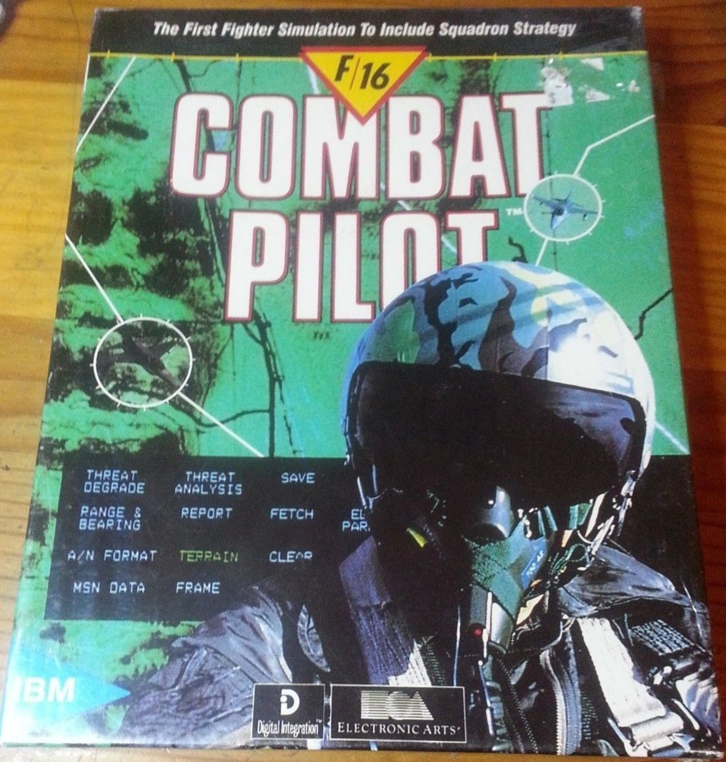F/16 Combat Pilot Game - IBM PC/XT/AT, COMPAQ, TANDY 1000 sealed in Box (GSLF-S)
