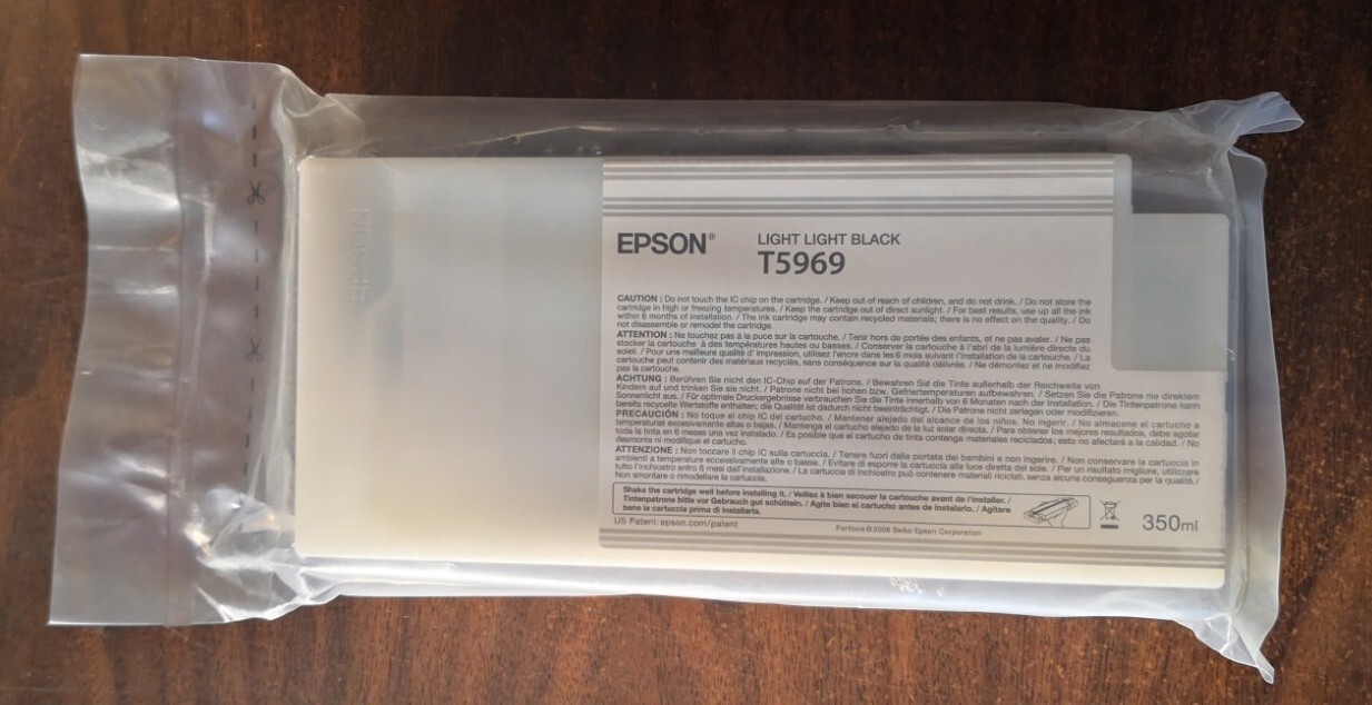 01-2021 No Box Genuine EPSON T5969 Light Light Black Ink 350ml 7890/7900/9900