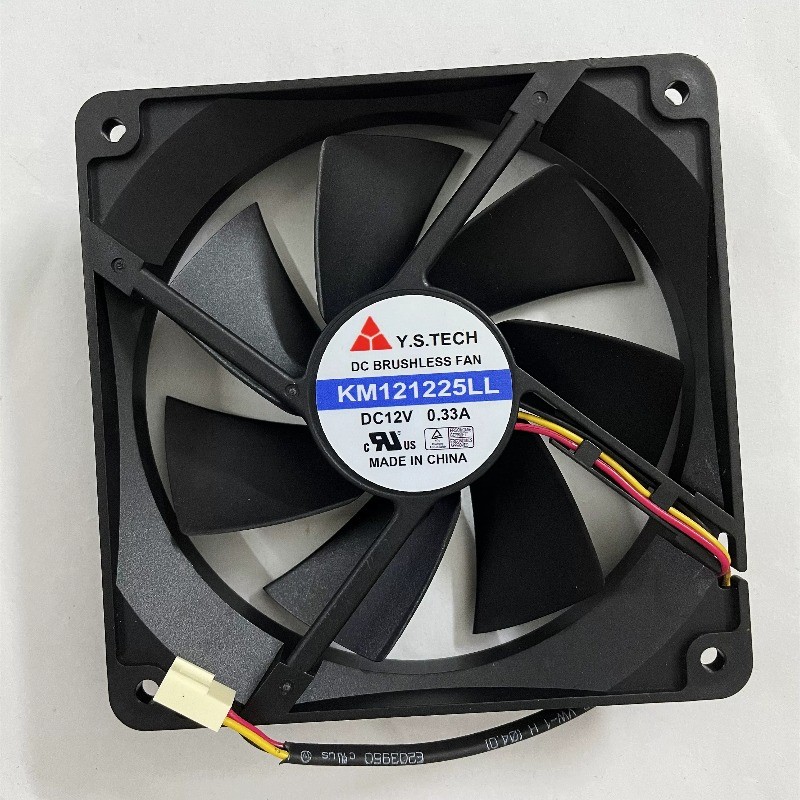 1pcs For Y.S.TECH KM121225LL DC12V 0.33A 2-Wire Silent Cooling Fan