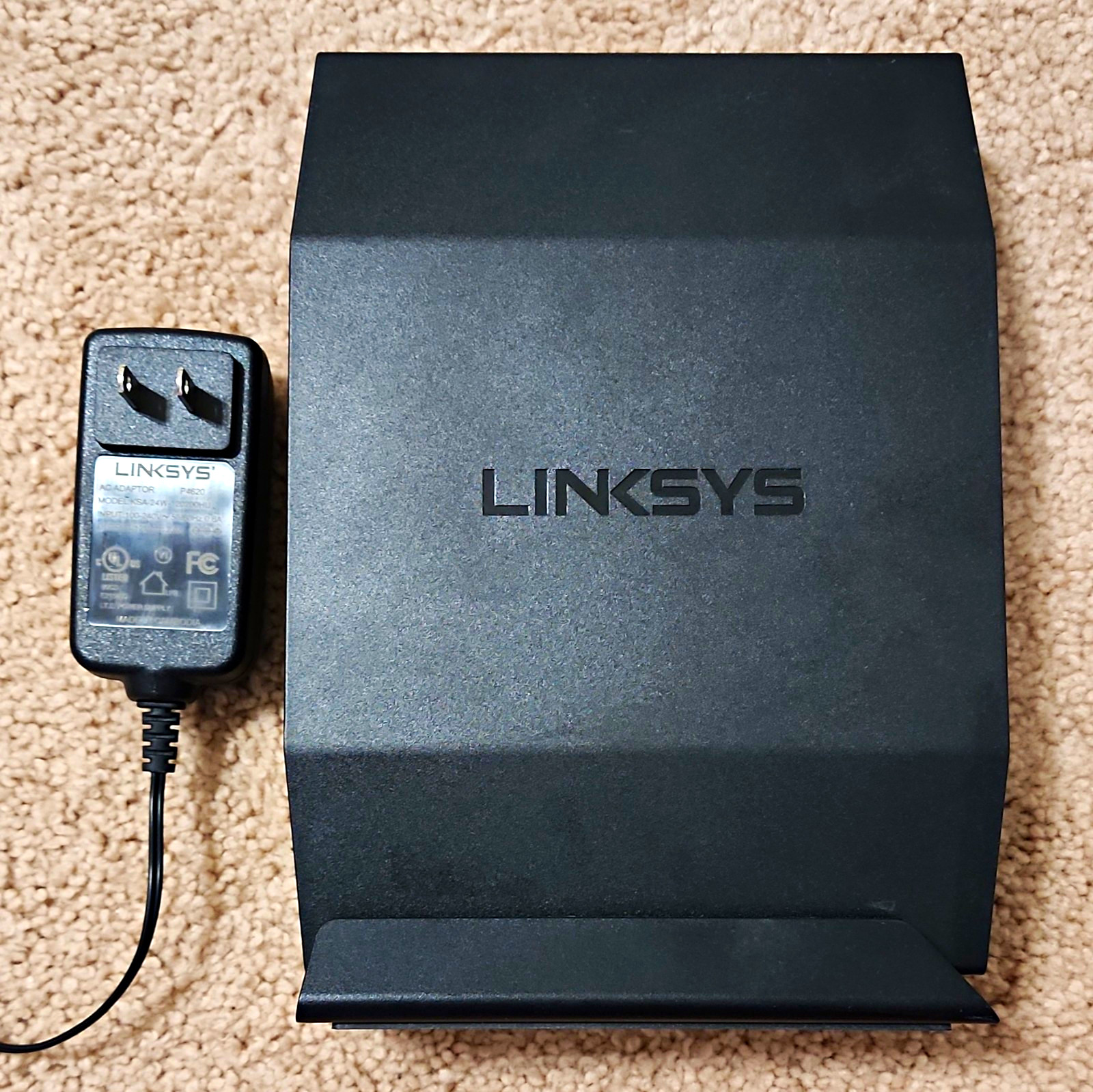 Linksys E9450 AX5400 Wi‑Fi 6 Router Black with Power Adapter & Ethernet Cable