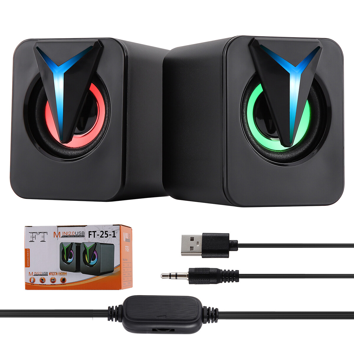 TV Sound Bar Home Theater LED Light Bluetooth Computer Speakers For PC Laptop
