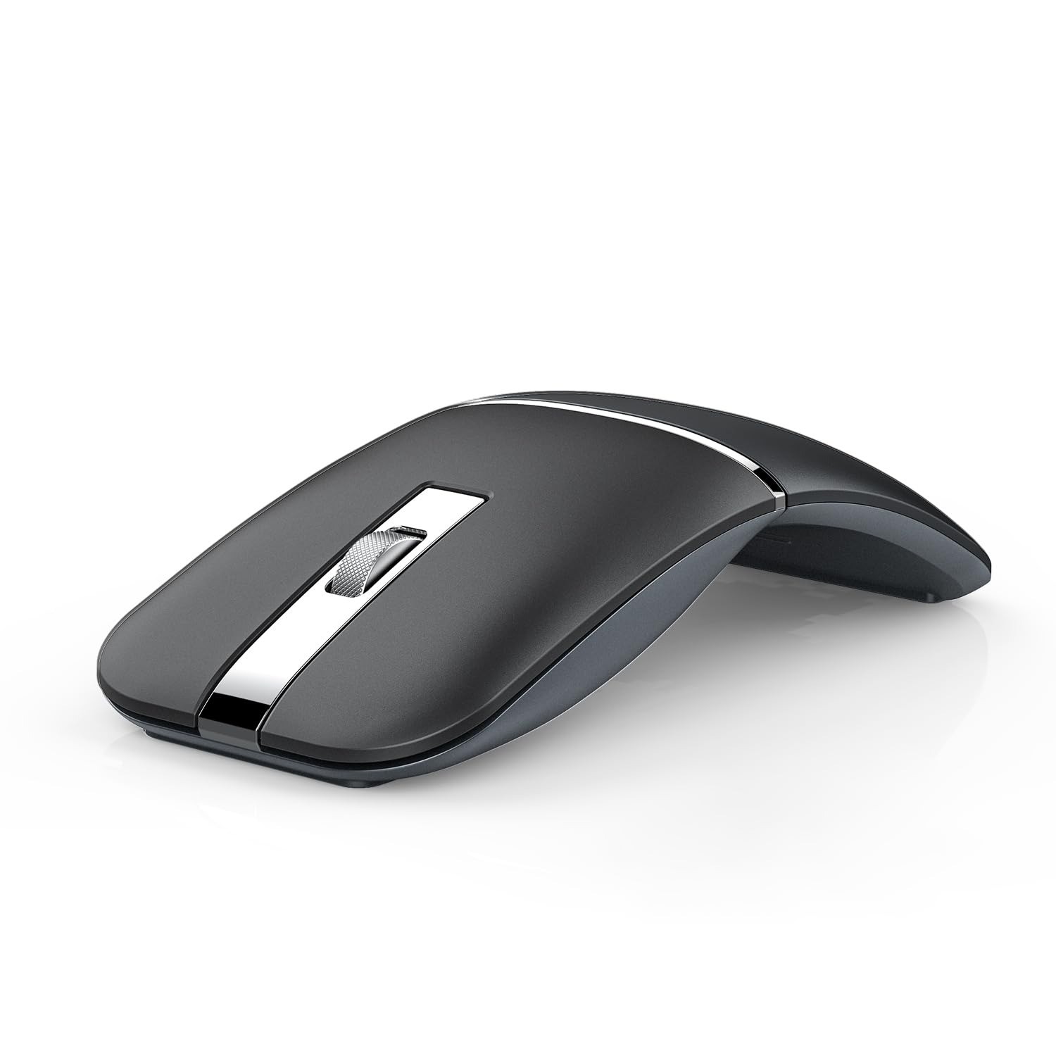 NYIEFADA M9 Wireless Arc Mouse Black Foldable Dual Mode Bluetooth Portable