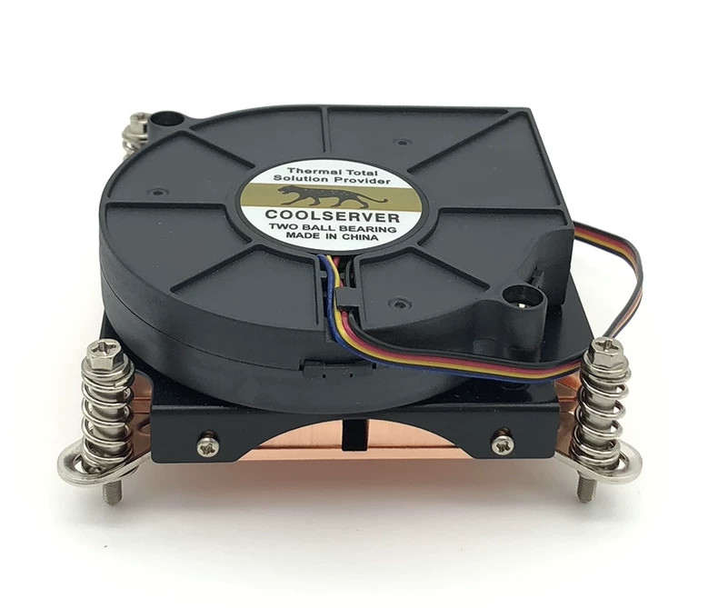 LGA2011 115X 1U Active CPU Cooler PWM Fan Multi-Platform Pure Copper Heatpipe