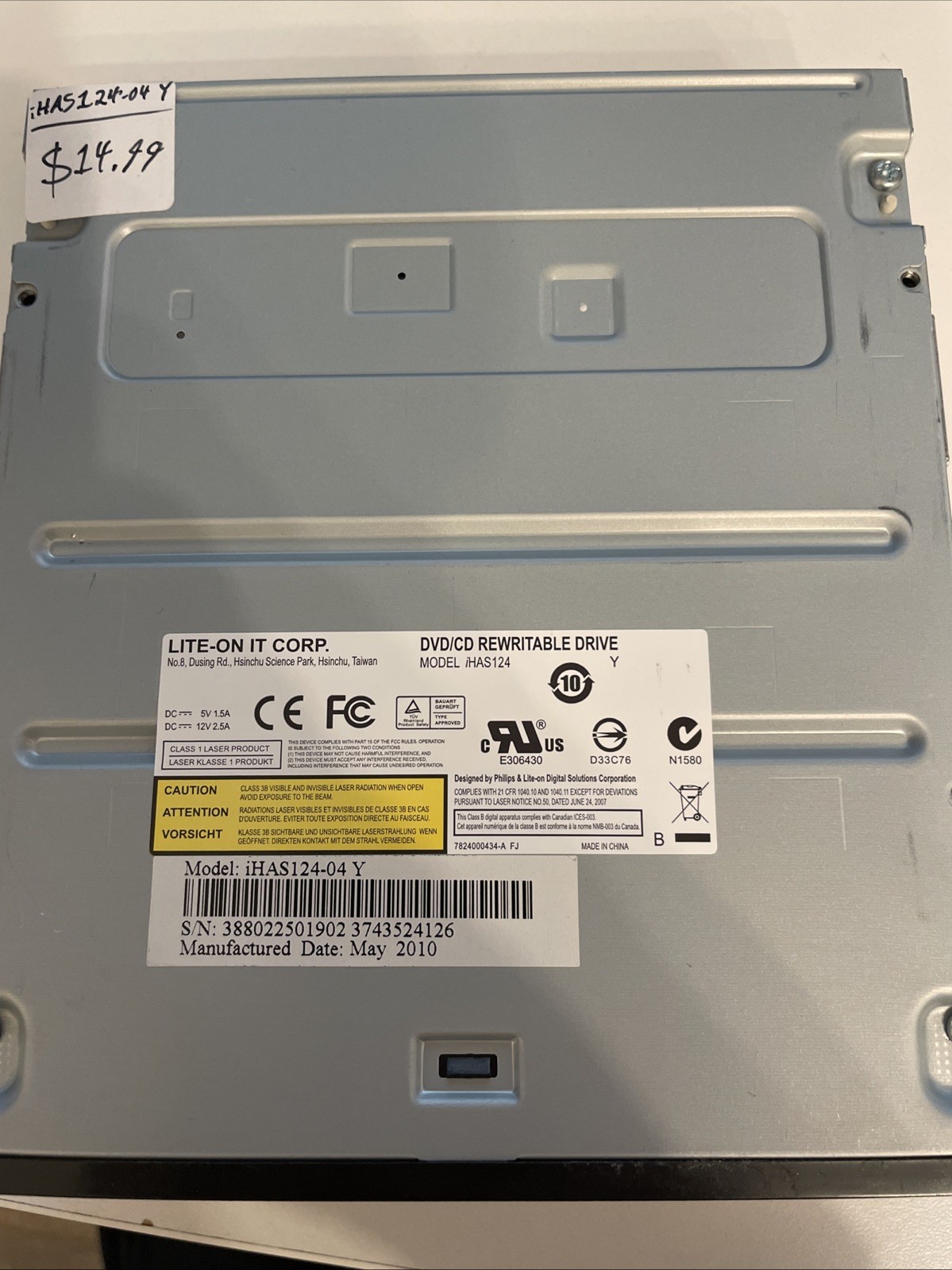 Lite-On iHAS124-04 Internal DVD Drive 