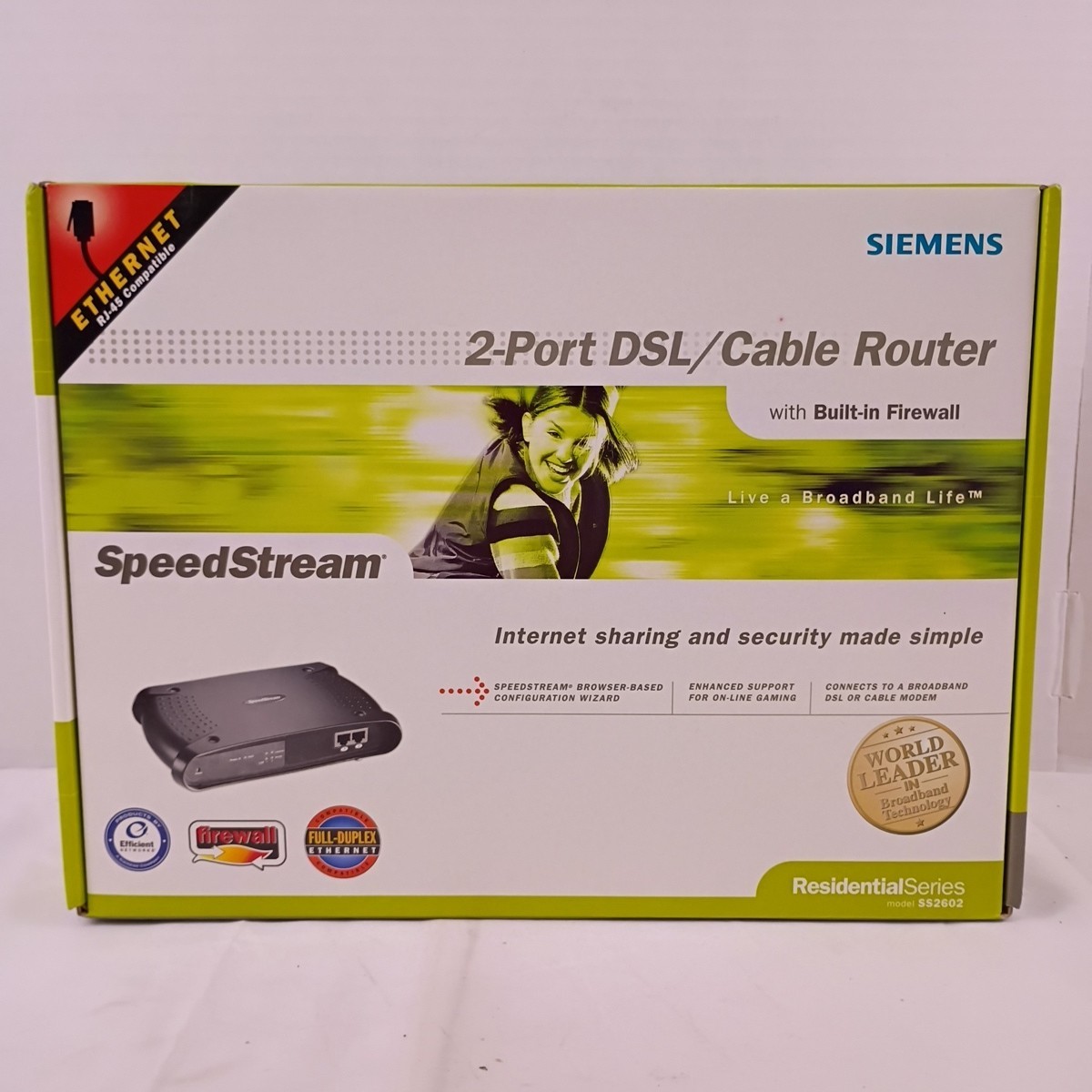 Siemens SpeedStream 2-Port DSL/Cable Router with Built-in Firewall New in Box