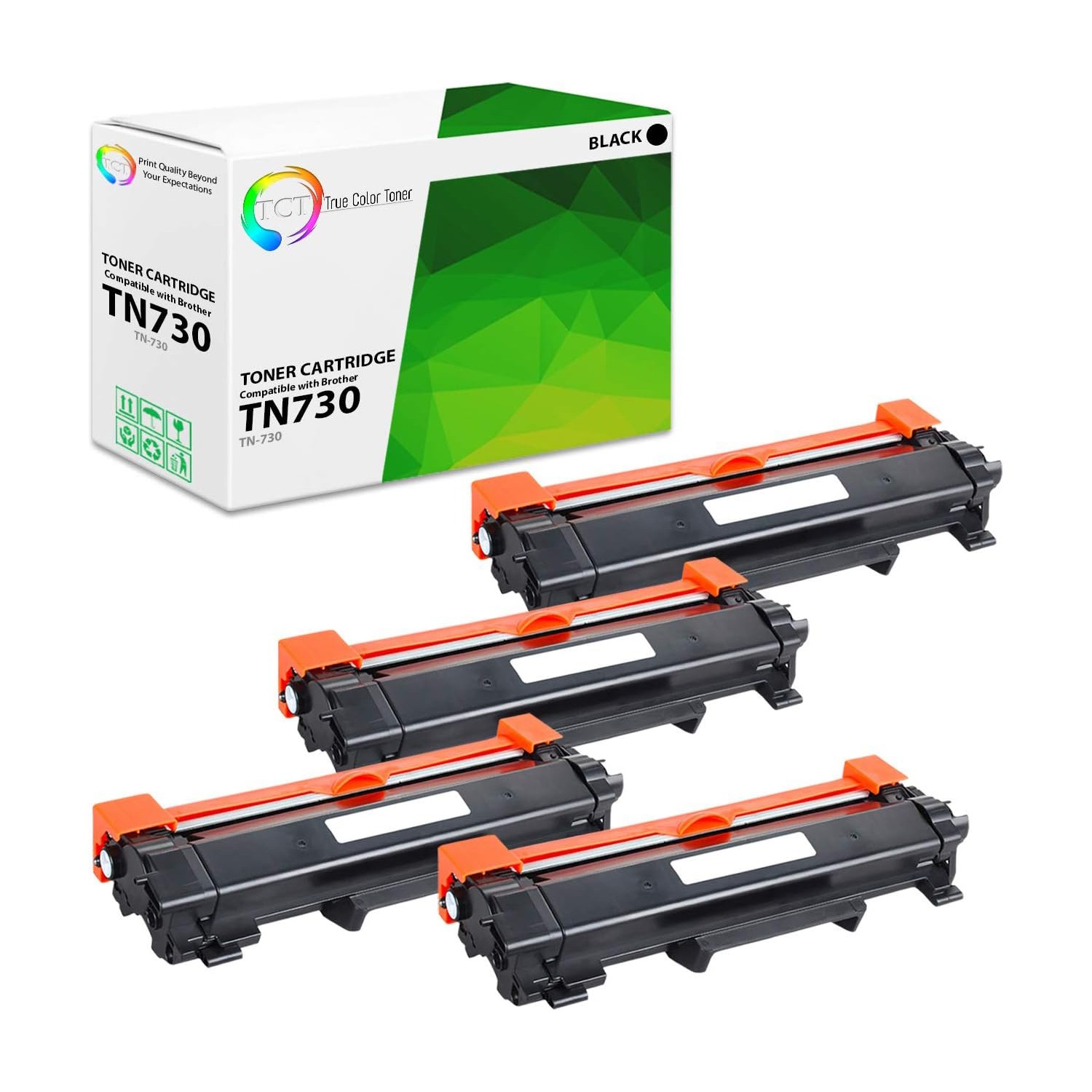 4Pk TCT TN730 TN-730 For Brother MFC-L2370DW HL-L2395DW L2350DW Compatible Toner