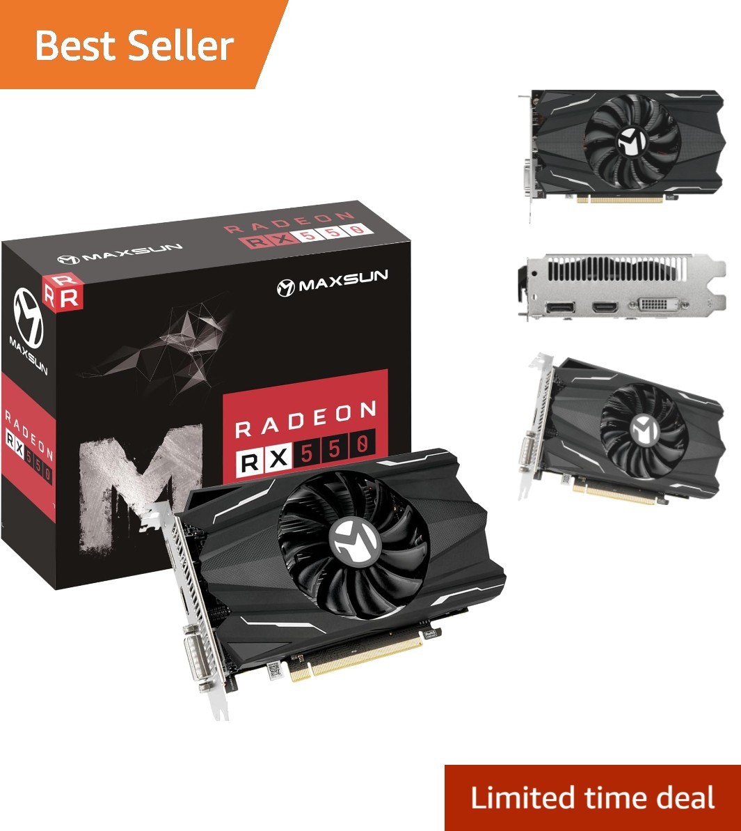 High-Performance AMD Radeon RX 550 4GB GDDR5 Graphics Card for Creatives