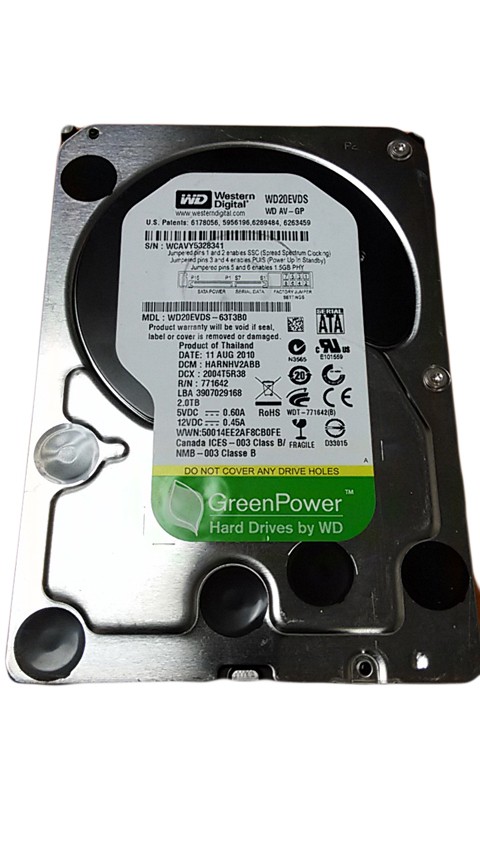 Western Digital Green Power WD AV-GP WD20EVDS 2TB SATA II 3.5 in Desktop HDD