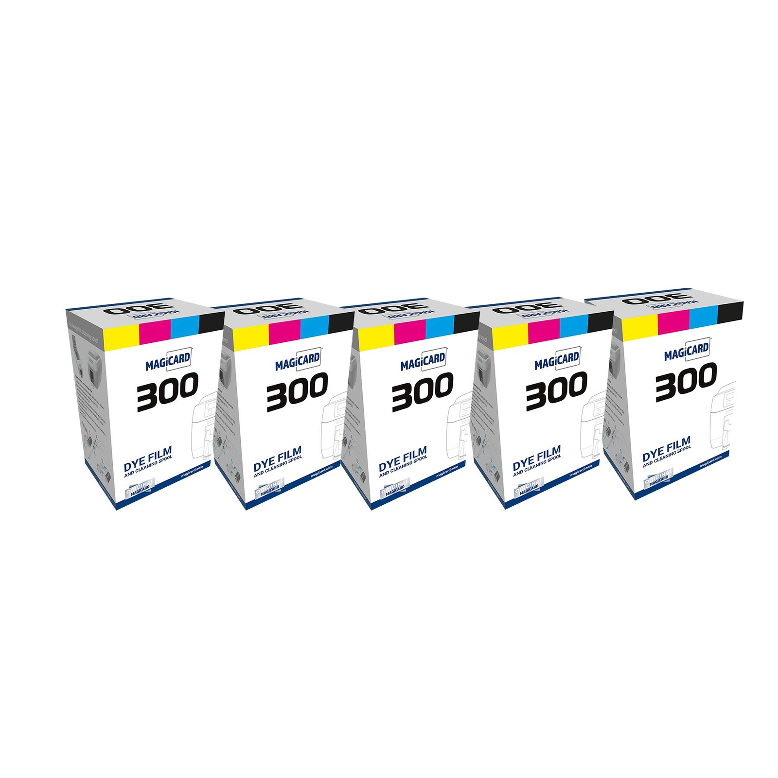 Bodno 5 x Magicard 300 Printer MC300YMCKO/2 Color Ribbon - YMCKO - 300 Prints...