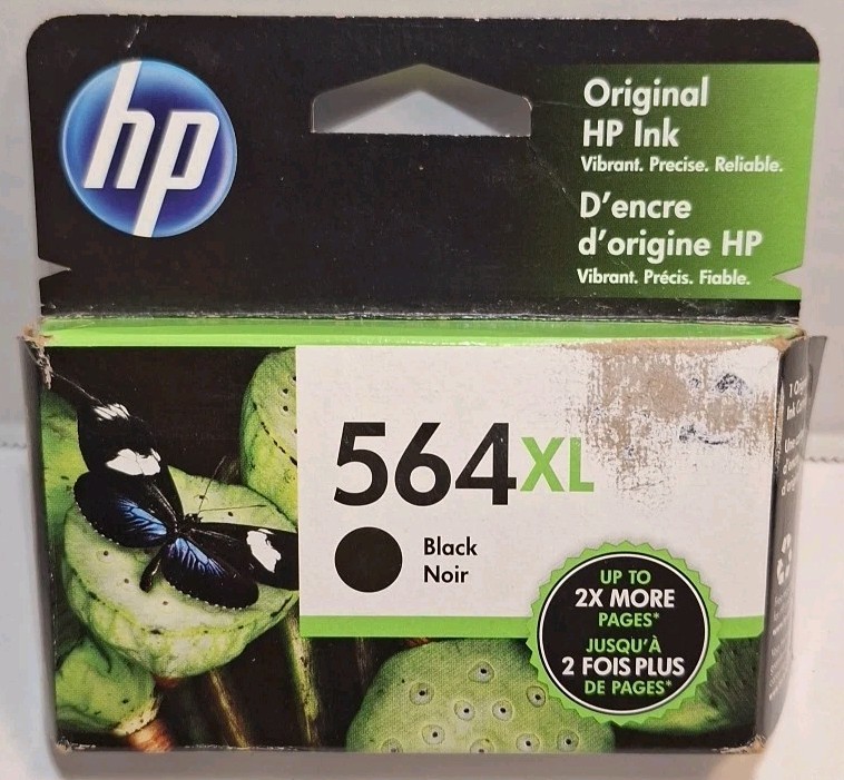 HP 564XL CN684WN High Yield Black Ink Cartridge April 2023 New Sealed 