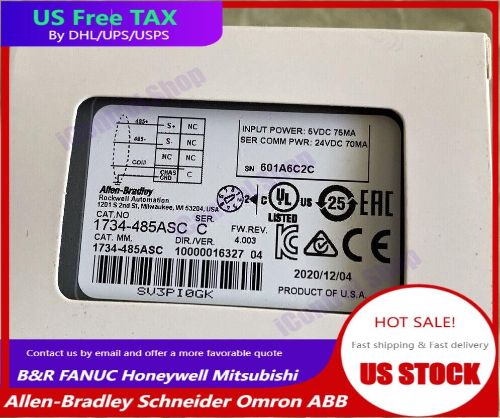 AB 1734-485ASC Series C Point I0 RS4 85 Comm Module 1734-485ASC NEW Spot Goods