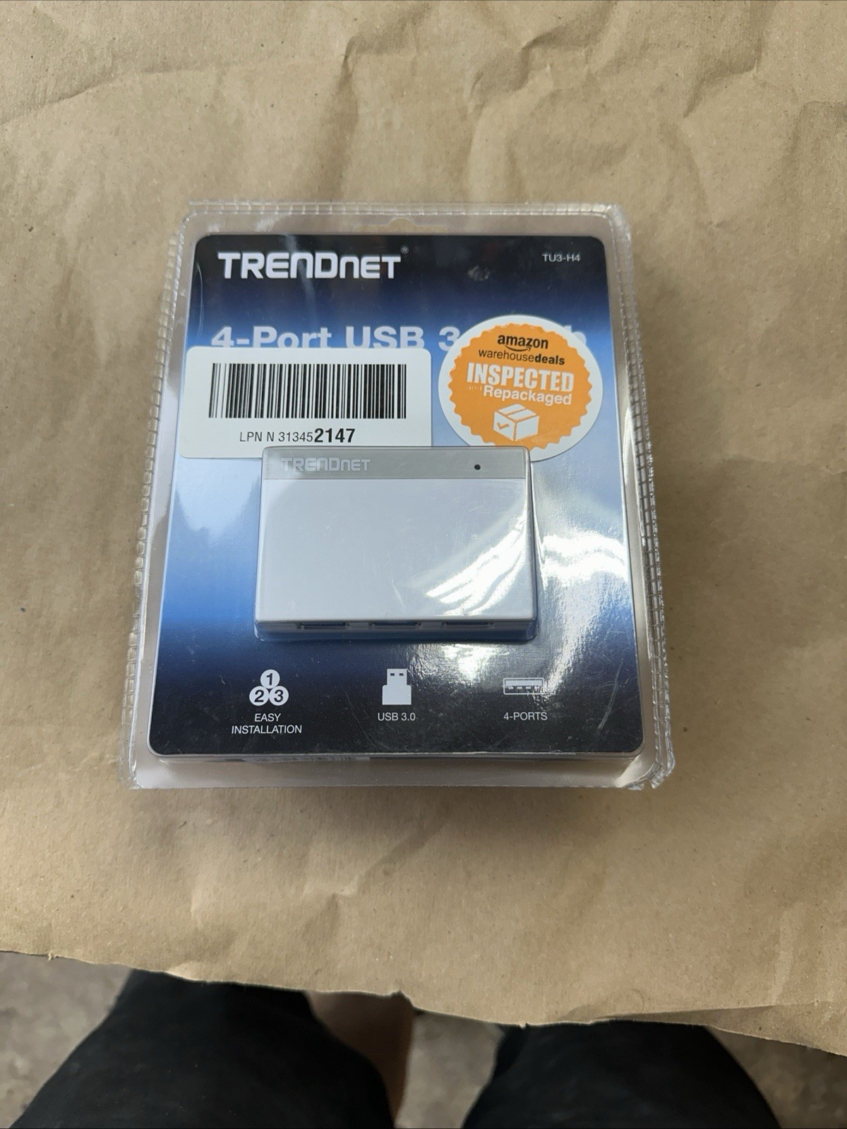 USB 4-Port Hub TRENDnet TU3-H4  3.0 Ultra-Mini Hub