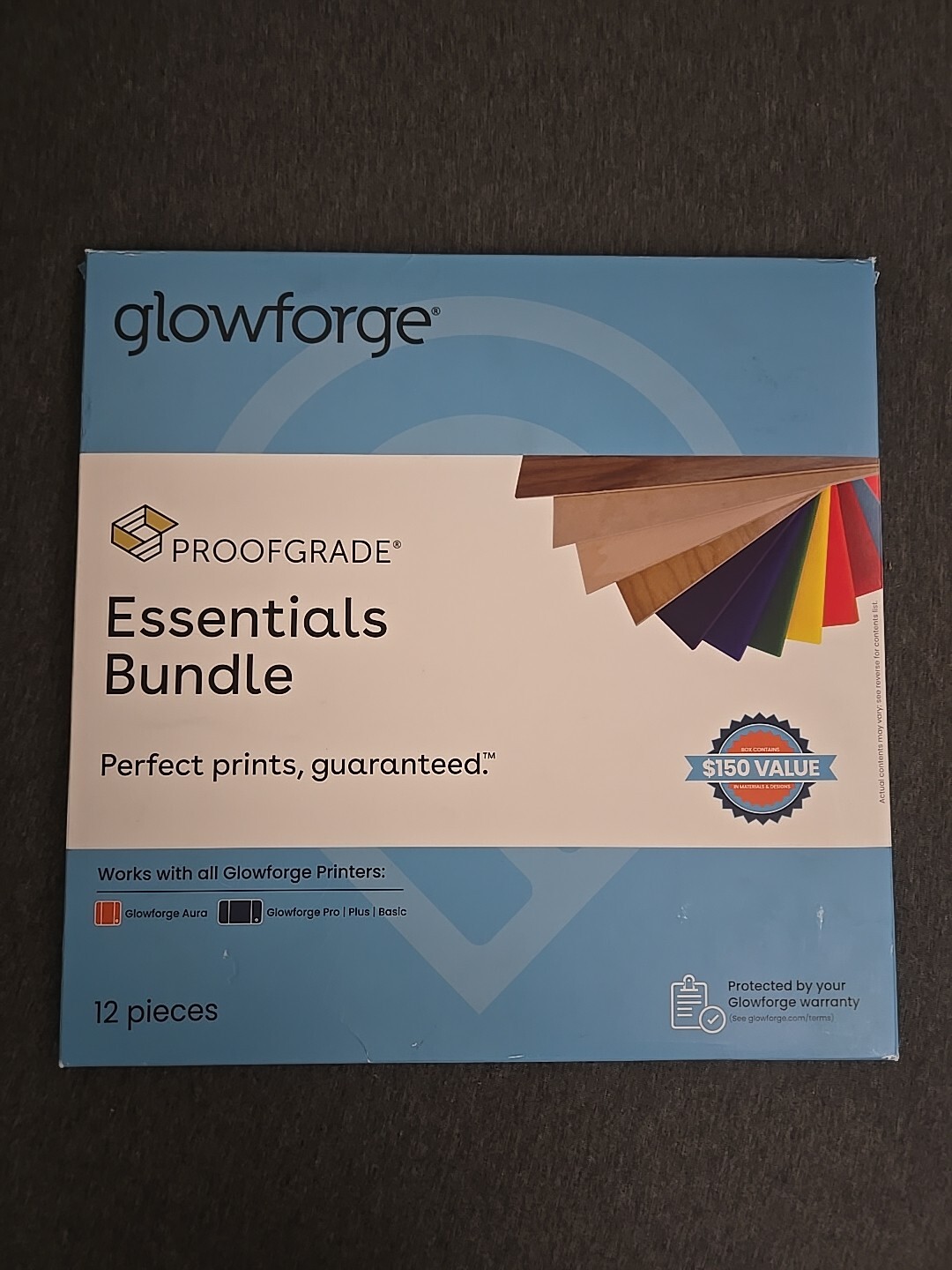 Glowforge - Proofgrade Essentials Bundle, 12pcs NEW & SEALED, $50 G.C. INCLUDED