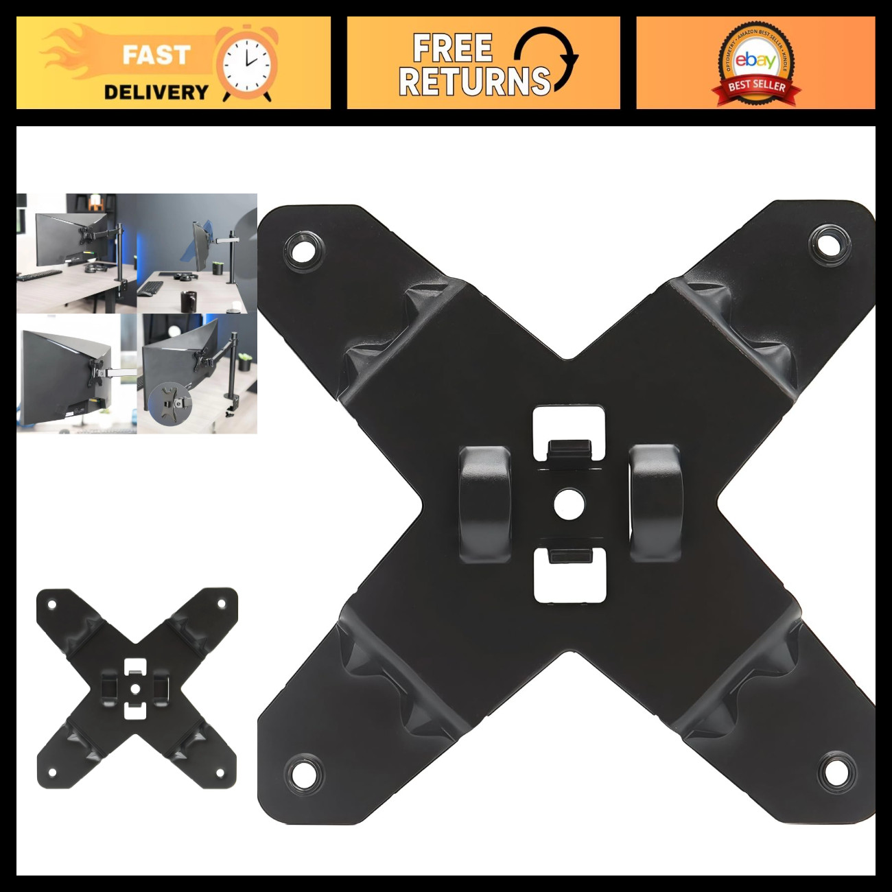 Wall Mount Arm Adapter Bracket Plate for Sceptre C25 C30 C34 - TV Mounting Solut