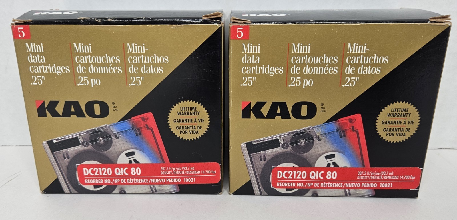 KAO Lot Of 10 Mini Data Cartridges .25” DC2120 QIC 80 NOS NIB Sealed