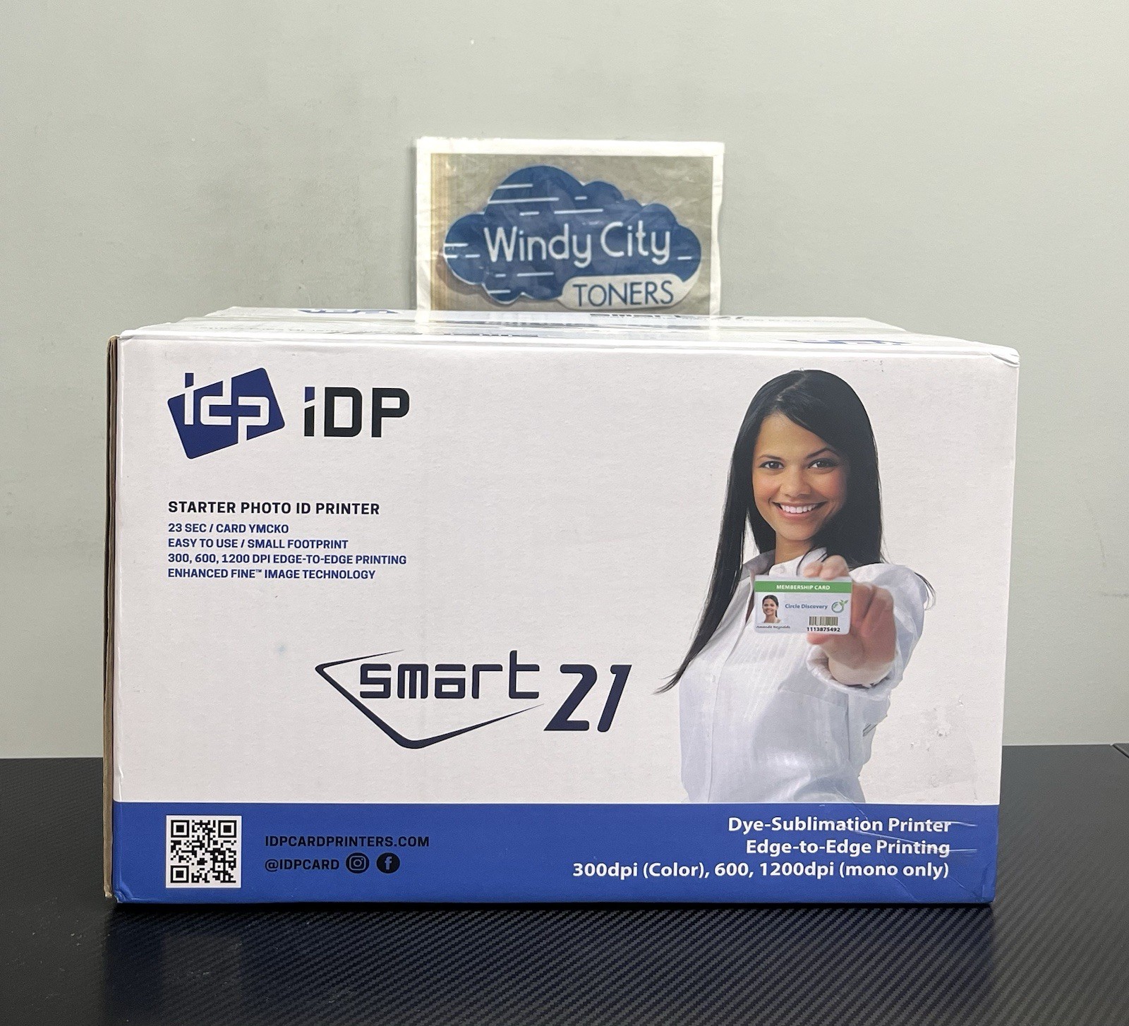 IDP SMART-21S Starter ID Printer Bundle plastic card printer color New Open Box