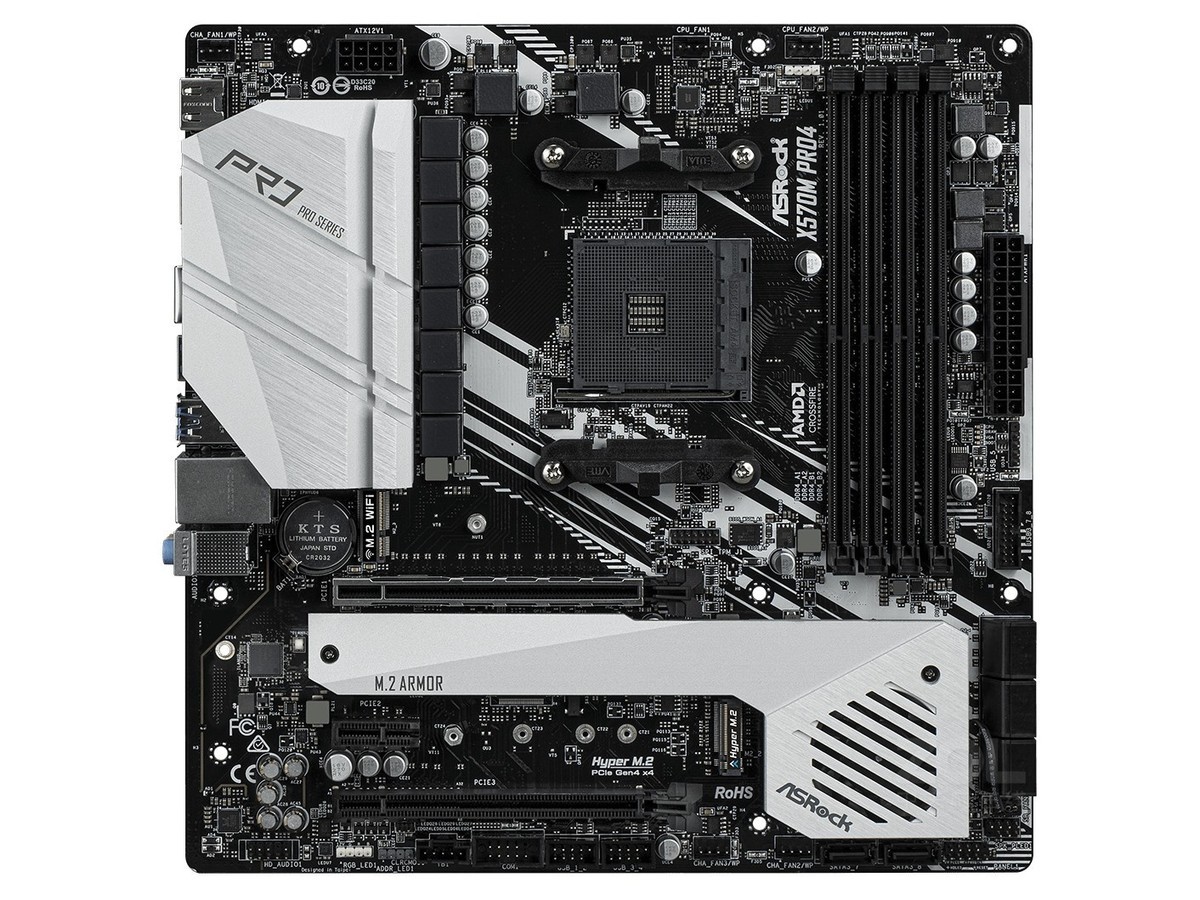 For ASROCK X570M Pro4 motherboard X570 AM4 4*DDR4 128G HDMI+DP M-ATX Tested OK