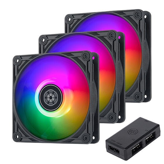 Silverstone SST-VS120B-ARGB-3PK Performance Enhanced 120mm ARGB PWM Fan (3 Pack)