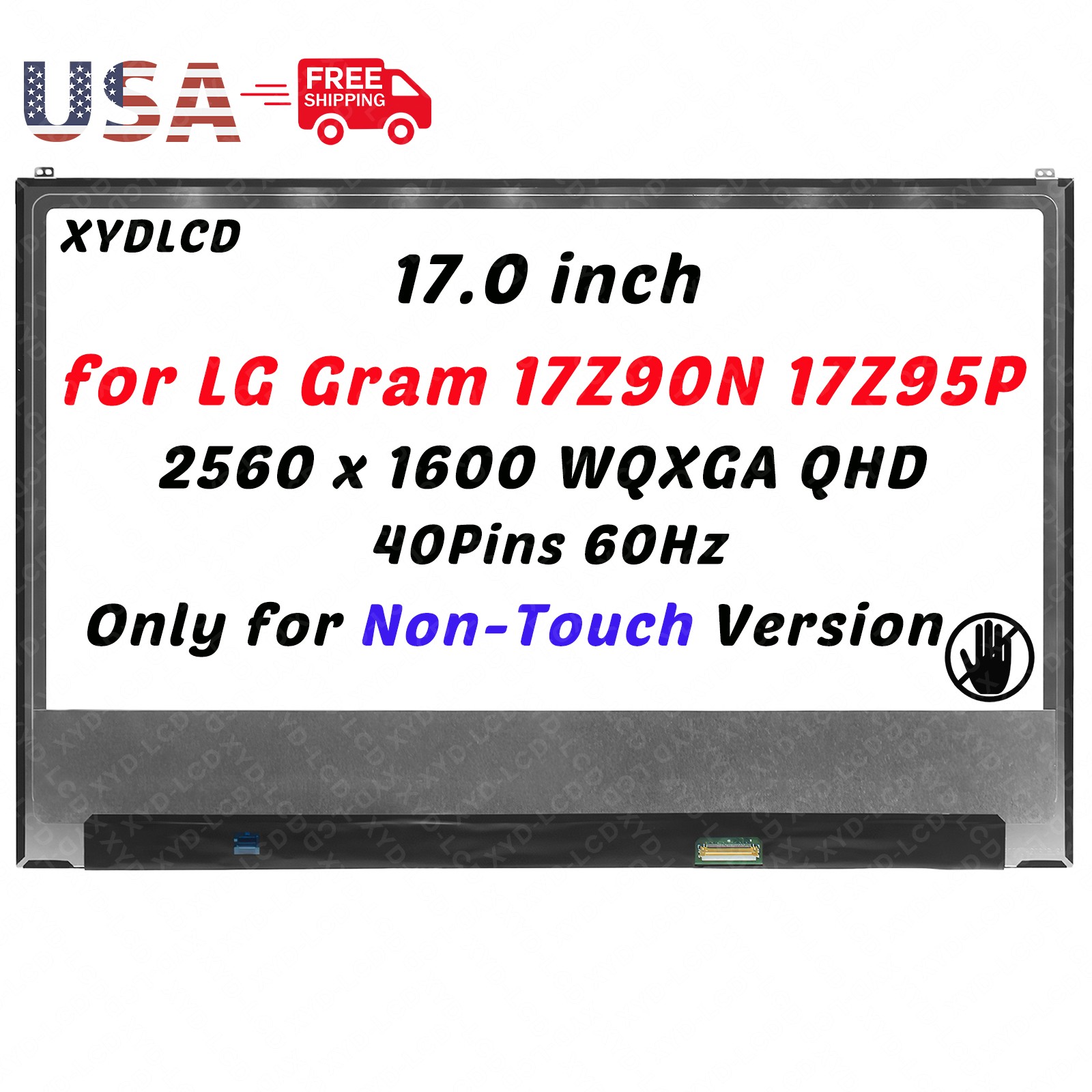 17in for LG Gram 17(2021) 17Z90N LCD Display Screen Panel Replacement WQXGA QHD
