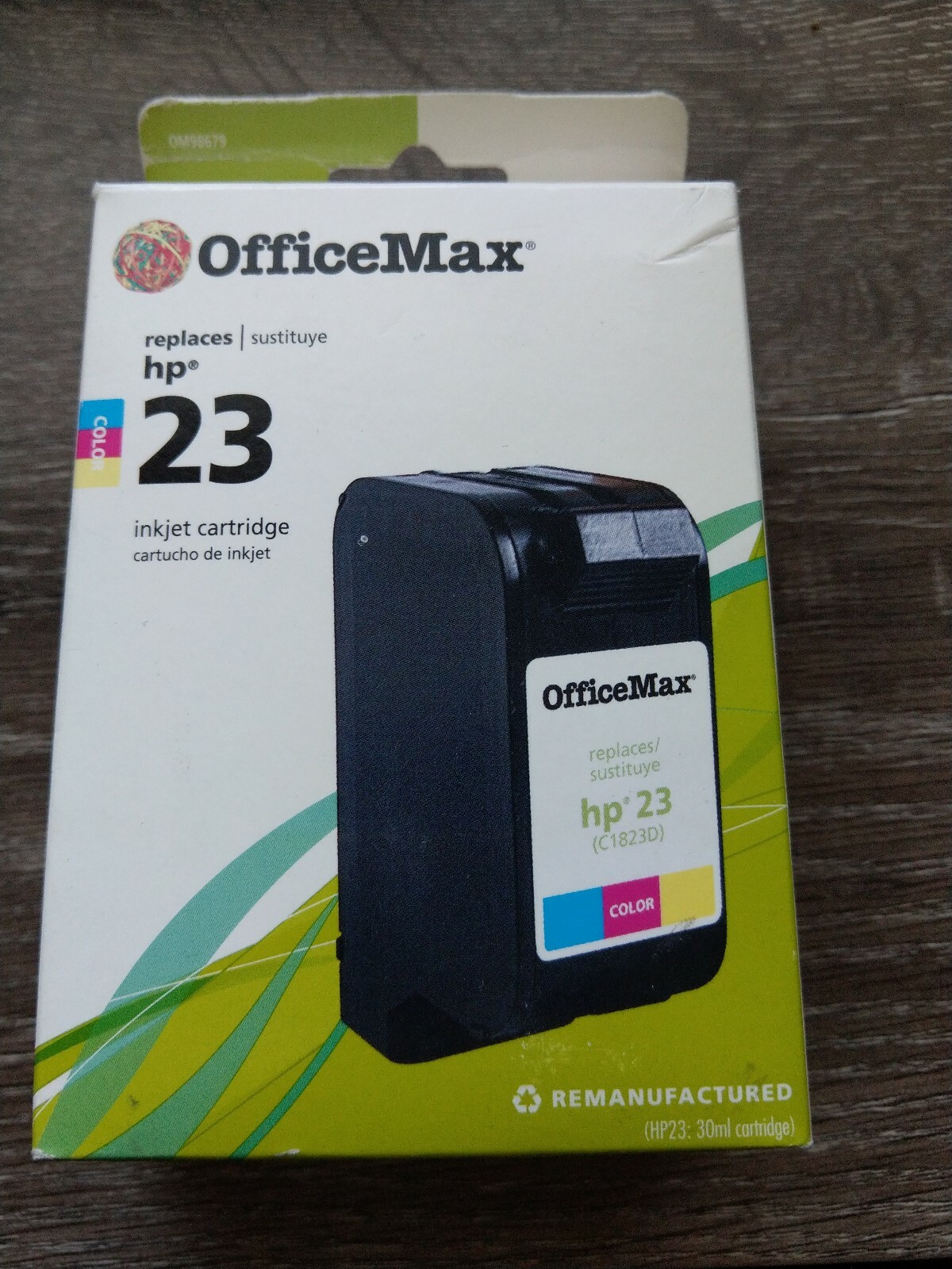 OfficeMax Remanufactured Tri-Color Ink Cartridge Replacement for HP 23 (C1823D)
