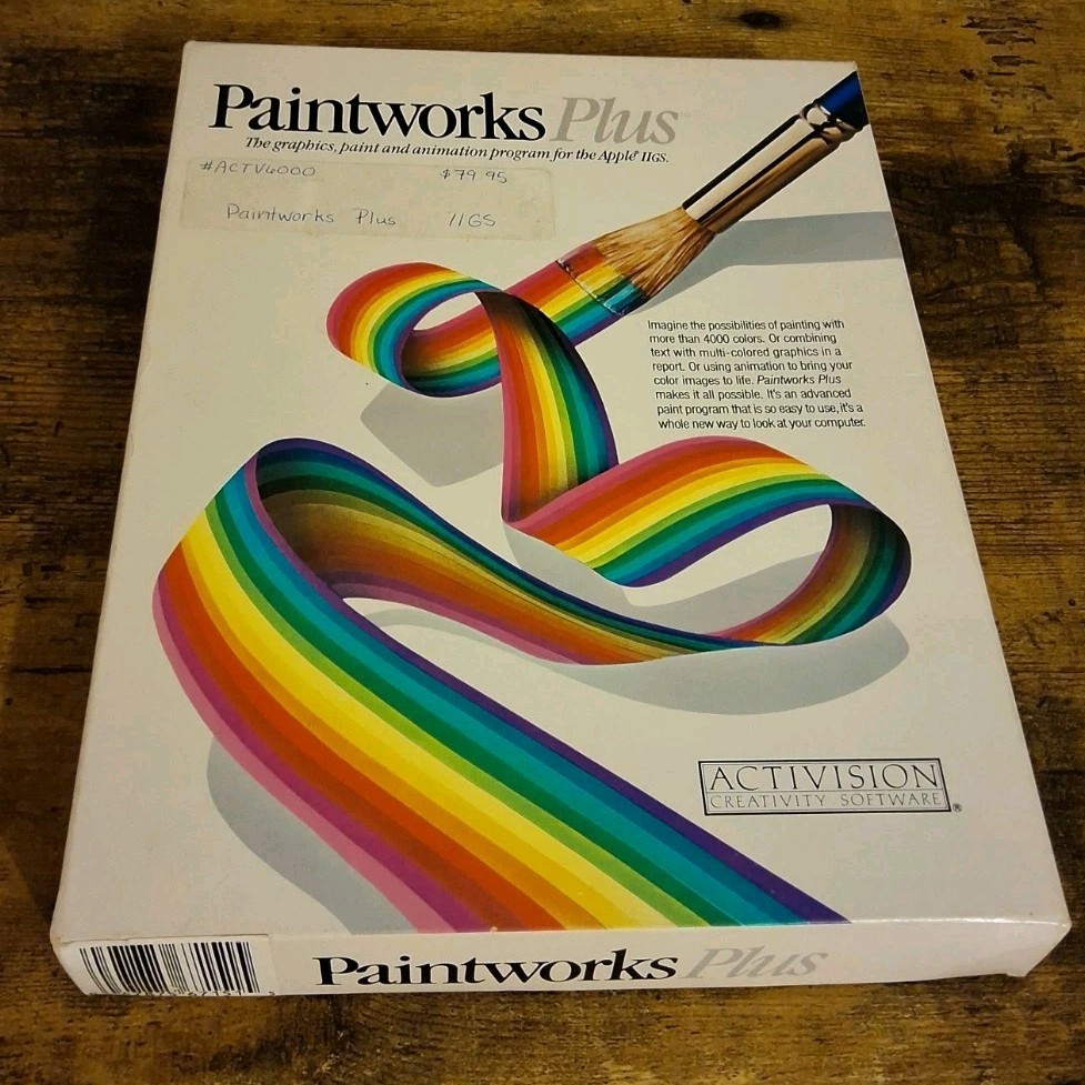 Vtg Paintworks Plus For Apple IIGS Activision Creatvity Software **NO DISK**