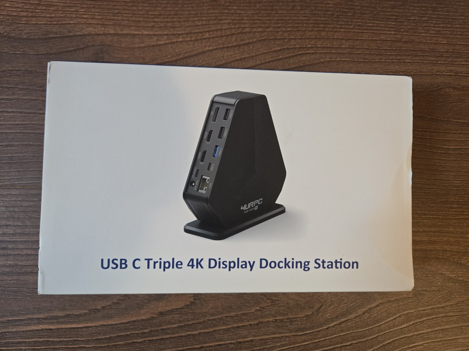 4URPC DS-C02 60W Triple USB-C Driver-Based 4K Display Docking Station for Laptop