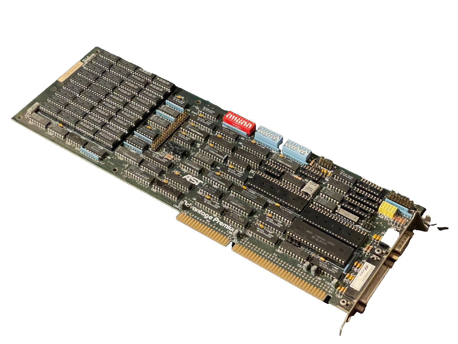 AST ADVANTAGE PREMIUM IBM PC CARD VINTAGE SOME SOCKETED IC'S UOS RARE M#6 QTY-1