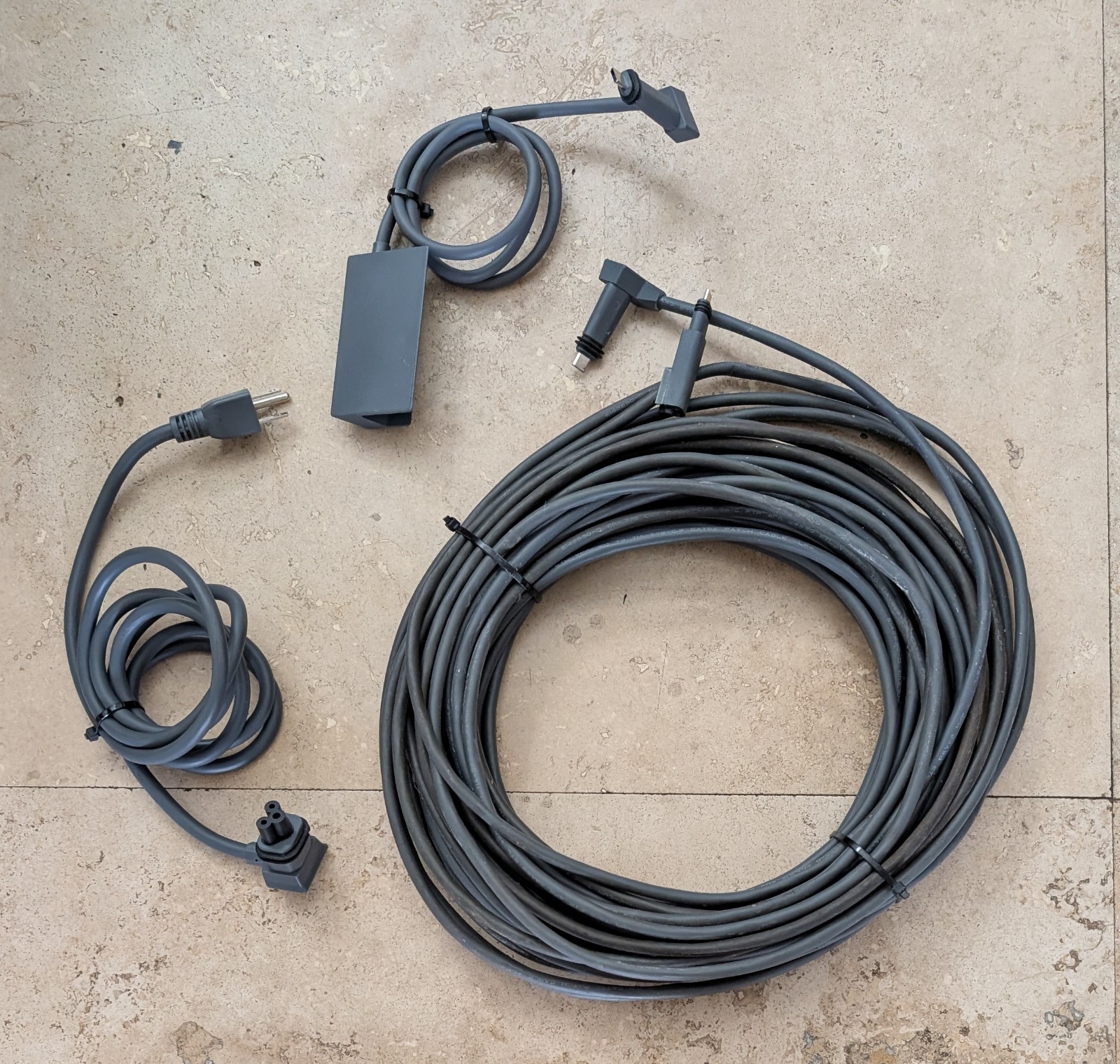 OEM Starlink V2 Ethernet Adapter & 75ft Cable for Rectangular Dish & Power Cord
