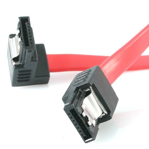 StarTech 18in Latching SATA to Right Angle SATA Serial ATA Cable (LSATA18RA1)