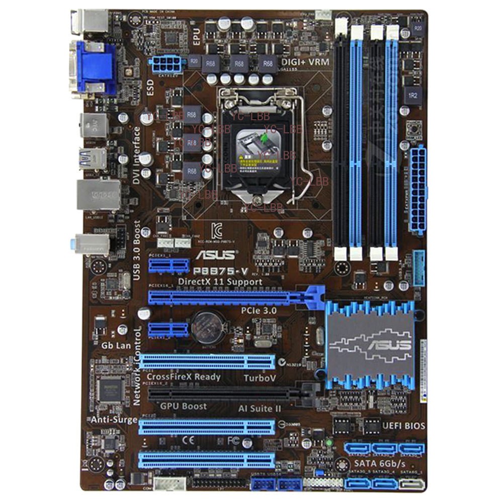 for Asus P8B75-V Desktop Motherboard Intel B75 Socket LGA 1155 i3 i5 i7 DDR3 32G