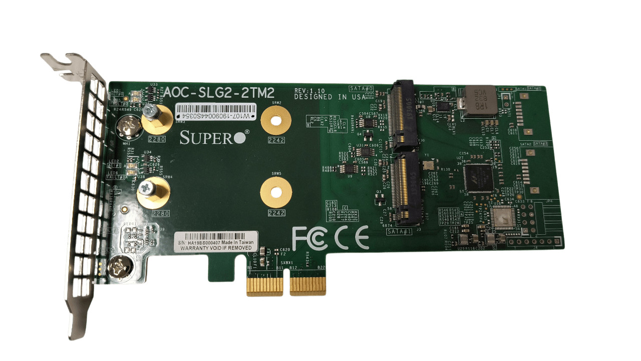 Supermicro AOC-SLG2-2TM2 Dual Port M.2 Raid Controller Half Height