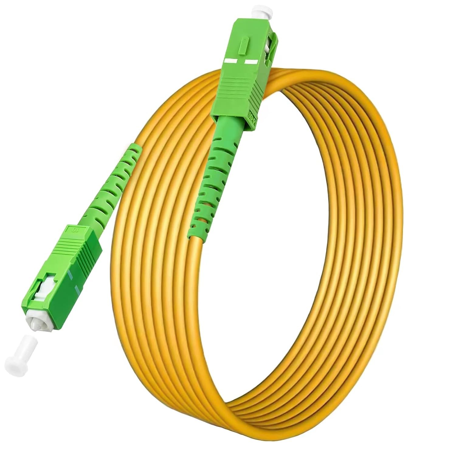 100ft Single Mode Fiber Optic SC APC Patch Cable 30m Yellow Fiber Internet Cable