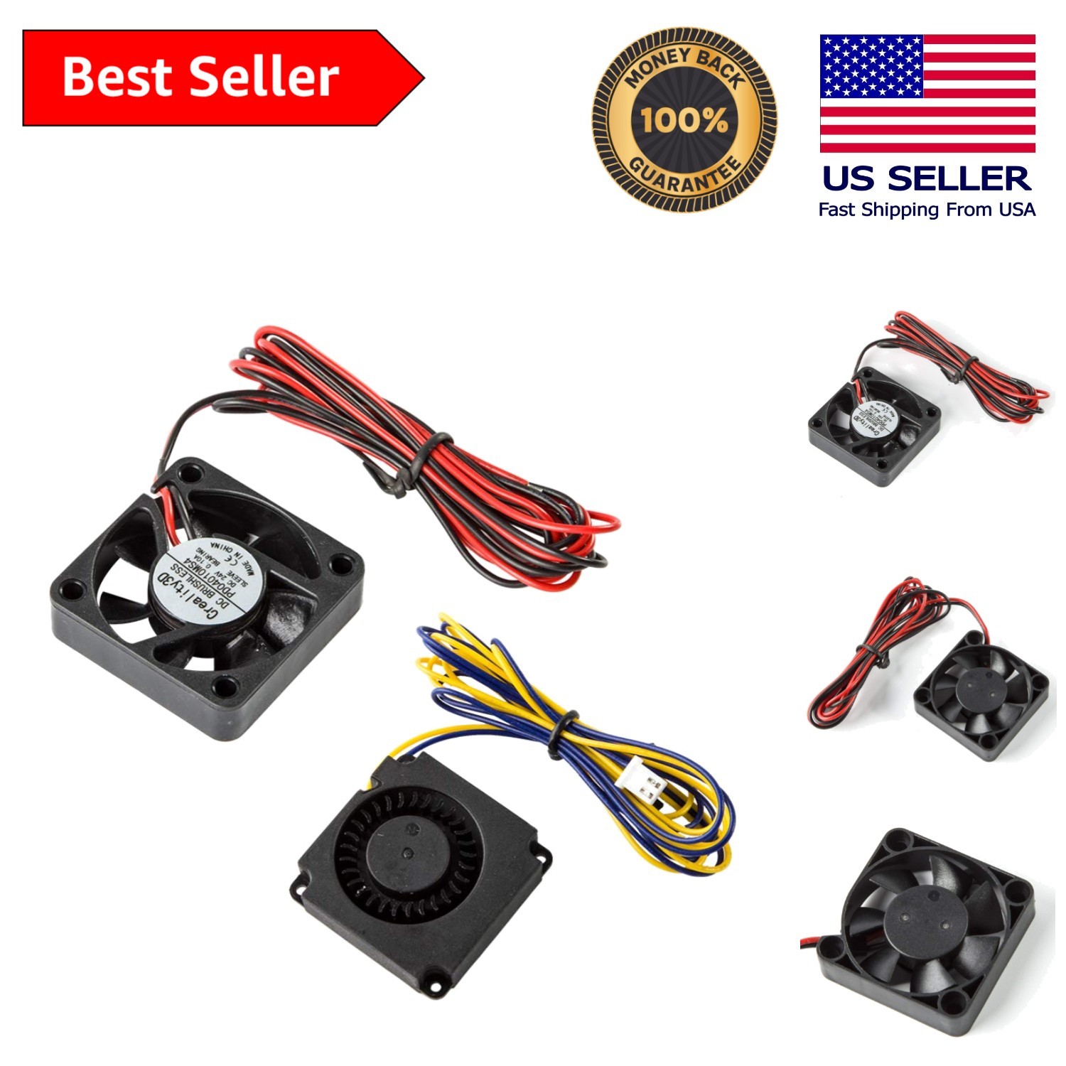 24V Extruder Hot End Fan &amp; Turbo Fan Set for Ender 3 - Low Noise Operation