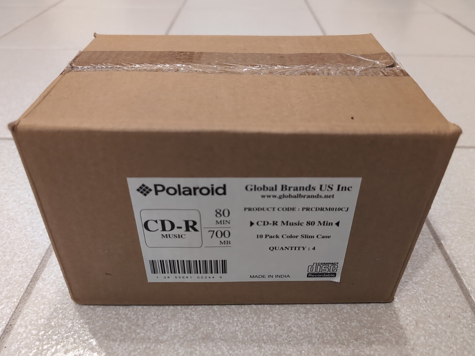 Polaroid CD-R Discs with Slim Case 40 Pack 1-40x 700MB 80 min BRAND NEW SEALED 