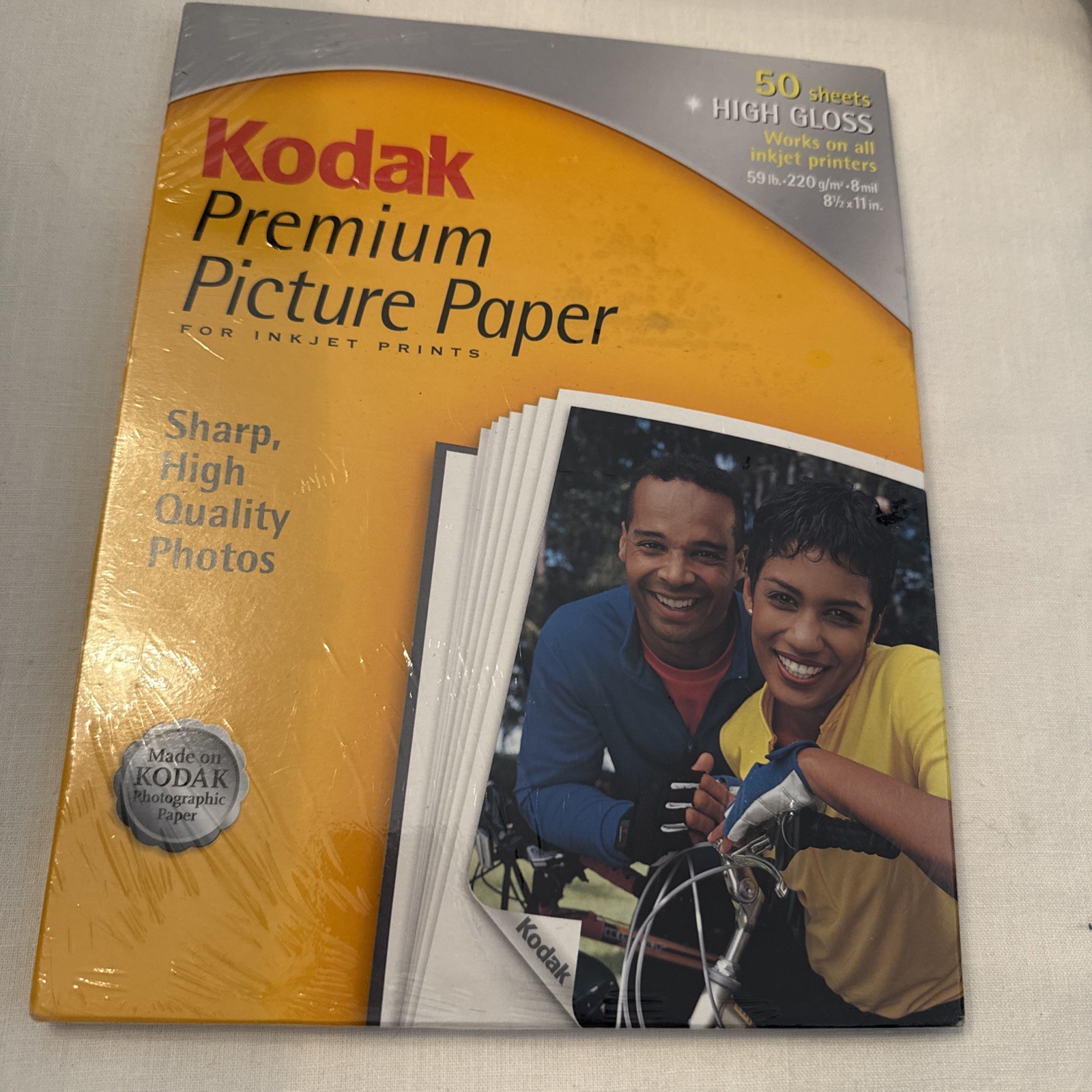 50 Kodak Premium Picture Paper Inkjet Prints 8 1/2 x 11 High Gloss Heavy Wt.