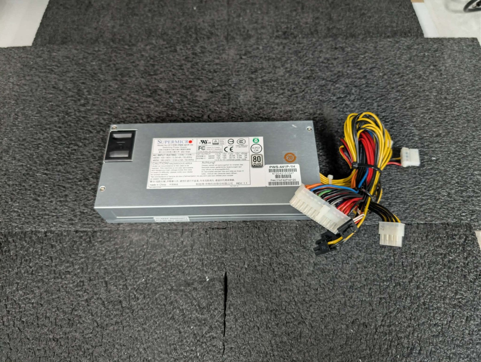 Supermicro PWS-441P-1H 480W 1U Server Power Supply 80 PLUS Platinum