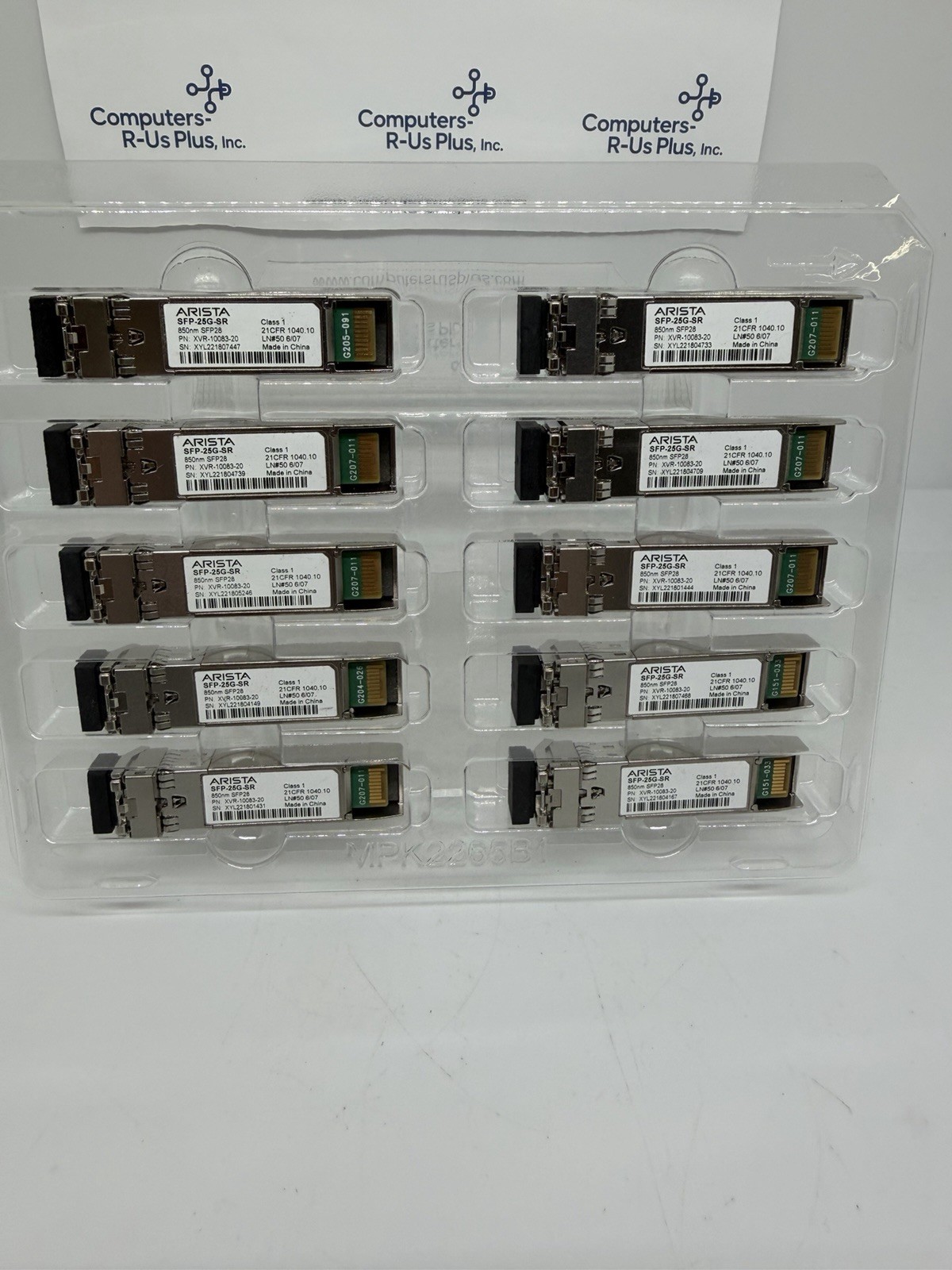 SFP-25G-SR ARISTA 25GBASE-SR SFP28 Transceiver Module SFP XVR-10083-20 A Grade