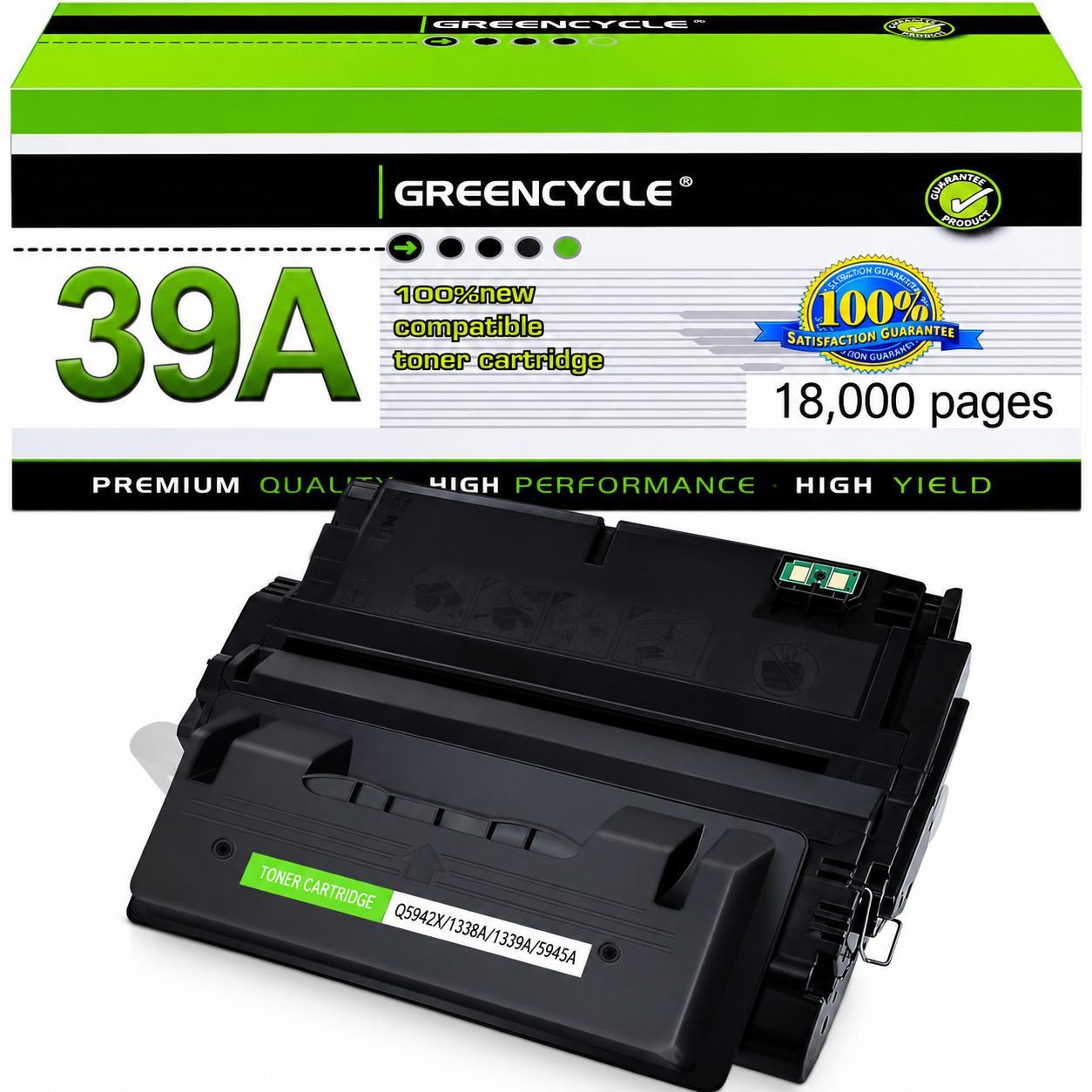 GREENCYCLE Toner Q1339A 39A Fits For HP LaserJet 4300 4300n 4300tn 4300dtn Print