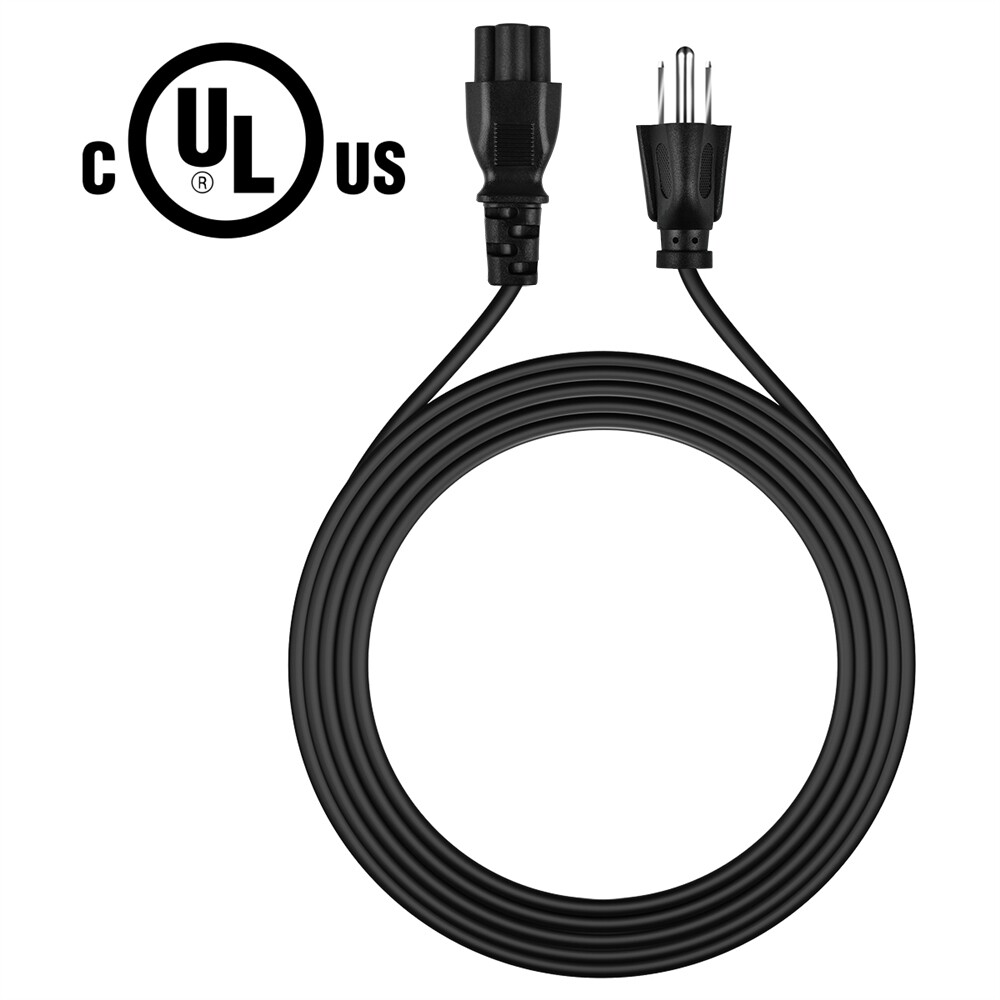 6ft UL US Plug 3-Prong Laptop Power Cord Cable Lead 3 Pin Charger AC Adapter