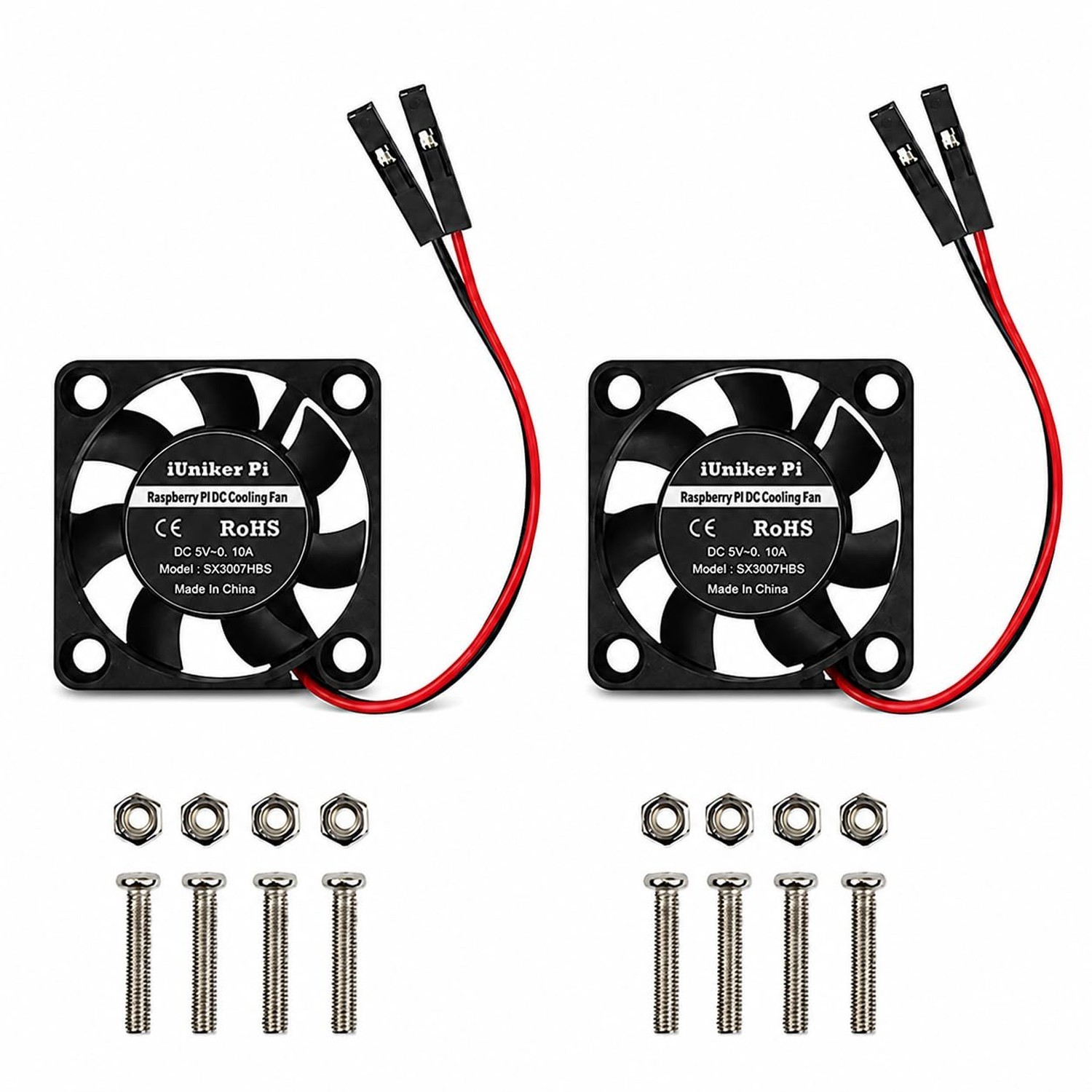iUniker Raspberry Pi 4 Cooling Fan - 30x30x7mm Brushless CPU Fan for Pi 4, 3,...
