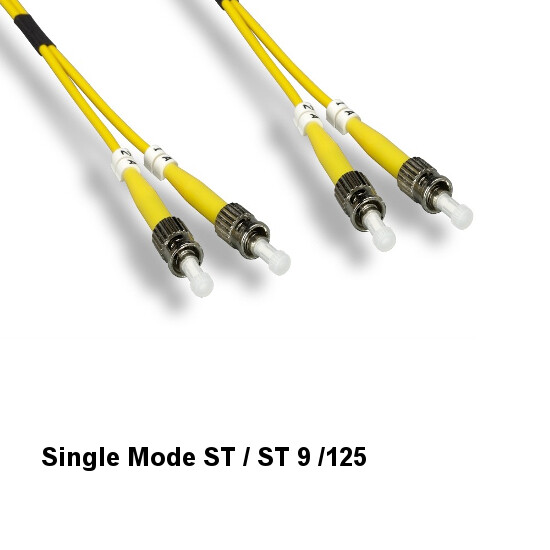 10PCS Kentek 3m ST to ST Single-Mode Fiber Optic Cable 9/125 Duplex Ethernet