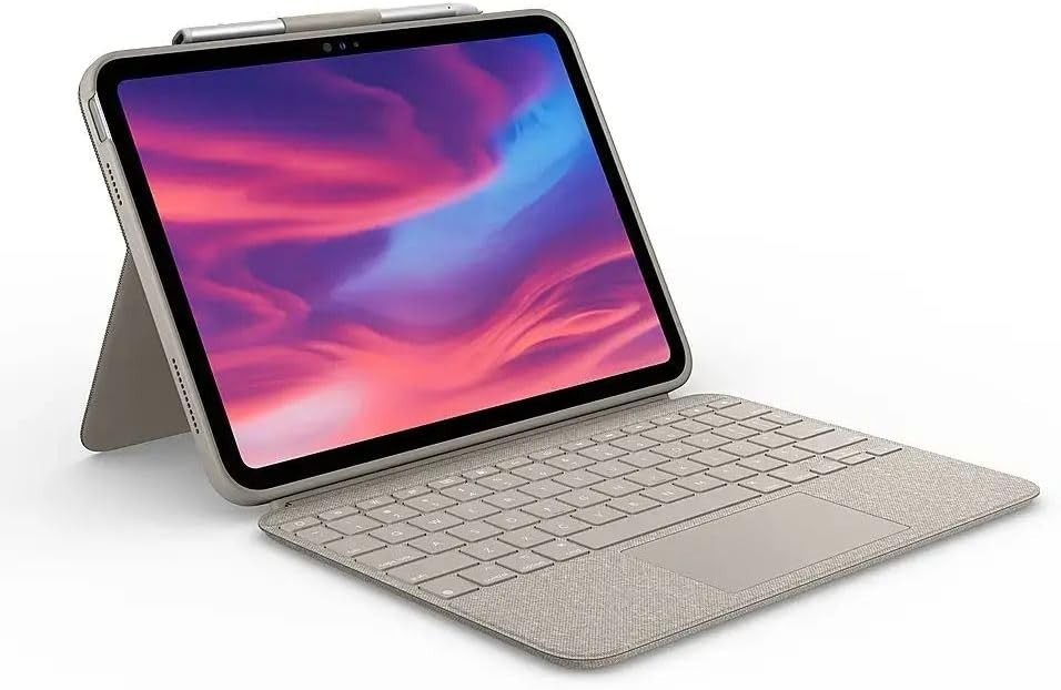 Logitech - Combo Touch Keyboard and Trackpad Case iPad (10th gen & A16) - Sand