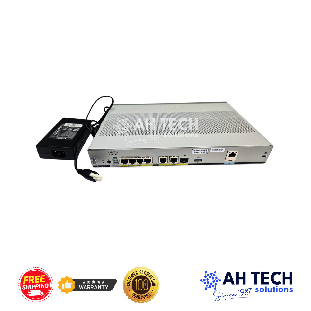 Cisco C1111-4P ISR 1100 Router 4x GE LAN, Dual GE/SFP WAN Power Adapter Included
