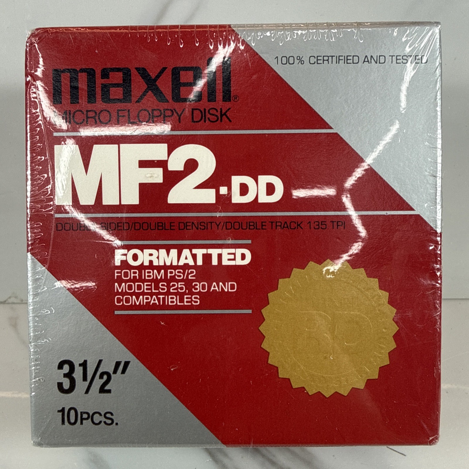Maxell Micro-Floppy Disks. Double Sided MF2-DD. 10 Pieces. NEW & SEALED