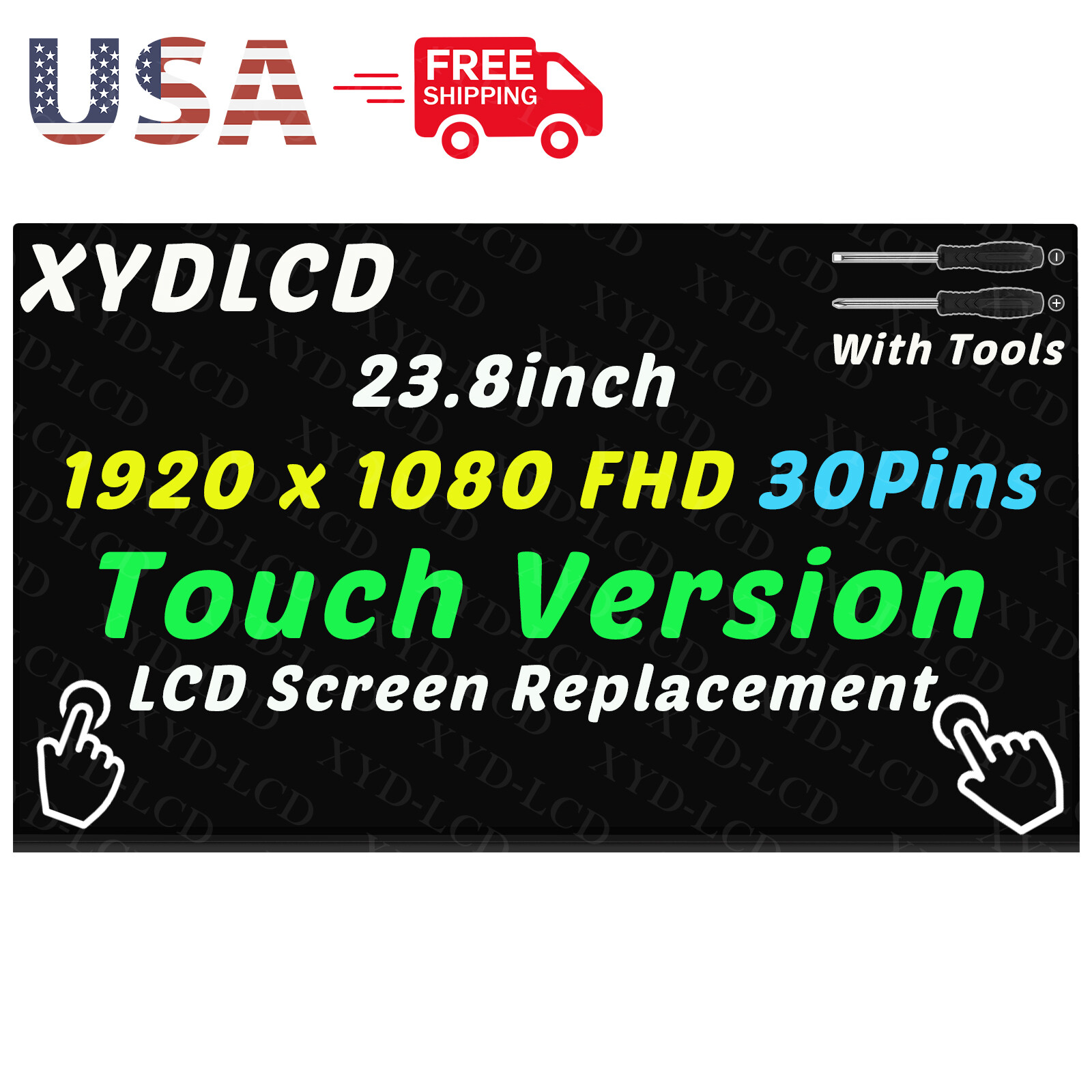 23.8" for Lenovo Ideacentre A540-24ICB A540-24API All-in-One LCD Touch Screen A+